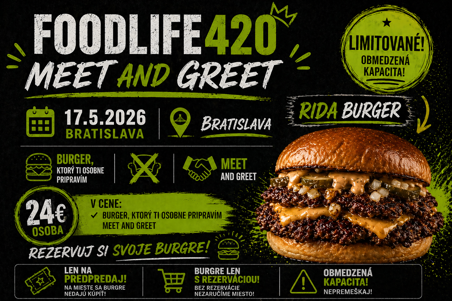 RIDA BURGER 17.5. Bratislava