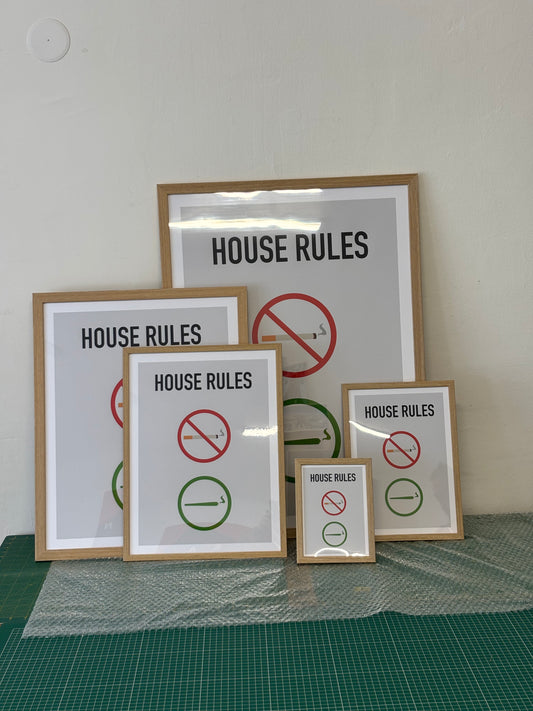 50x70cm HOUSE RULES