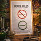 50x70cm HOUSE RULES
